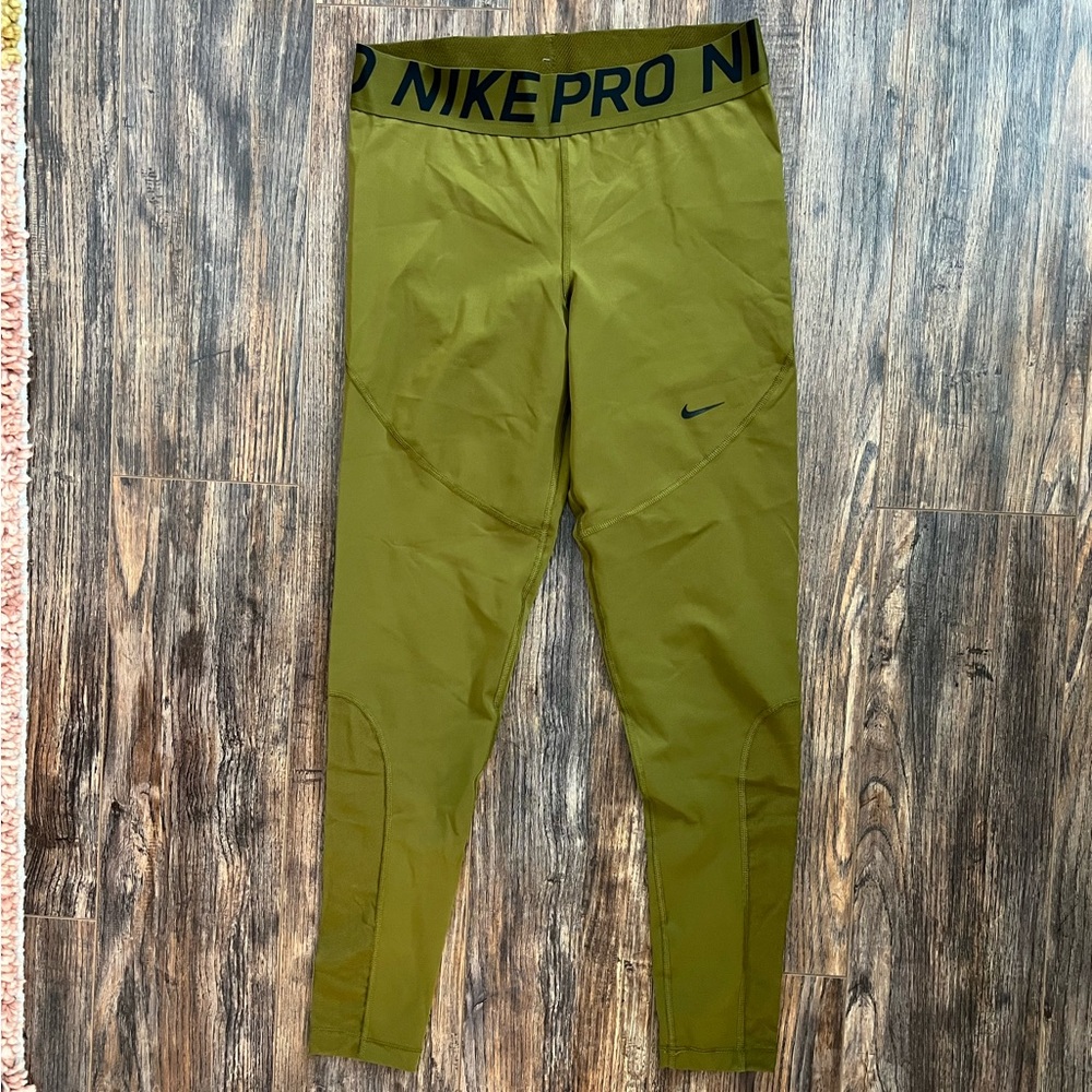 Nike Pro Dri Fit Leggings Green Large
